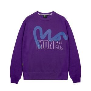 Money Mens Stencil Crew Neck Sweatshirt / Purple